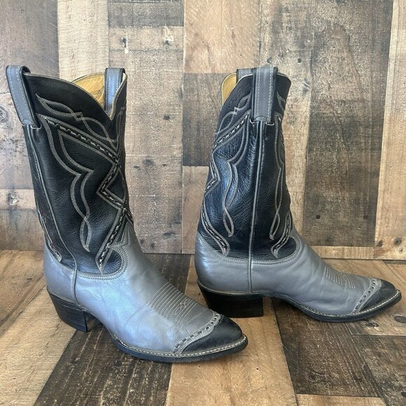 Tony Lama Vintage Gold Label Wingtip Cowboy Boots Mens 10 D - Picture 12 of 12